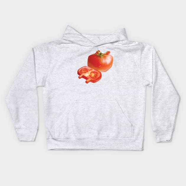 Tomato and Slice Kids Hoodie by zkozkohi